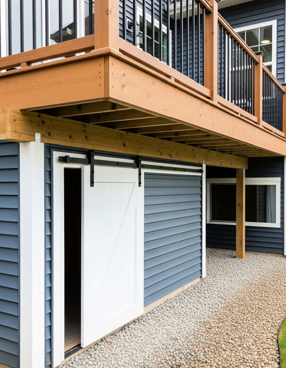 Install a Sliding Door for Easy Access Under Deck Ideas