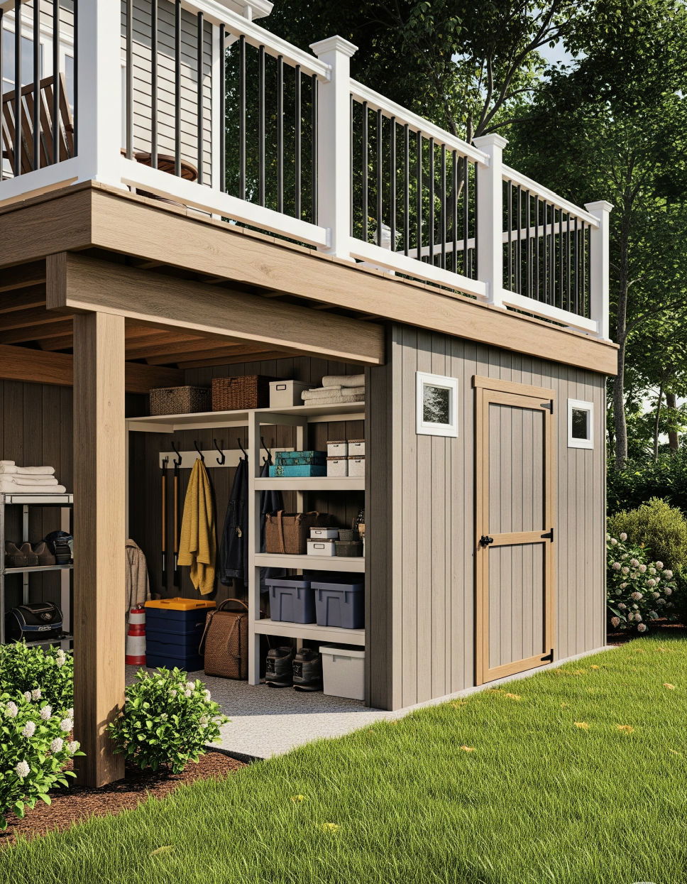 Install a Storage Shed Under Deck Ideas