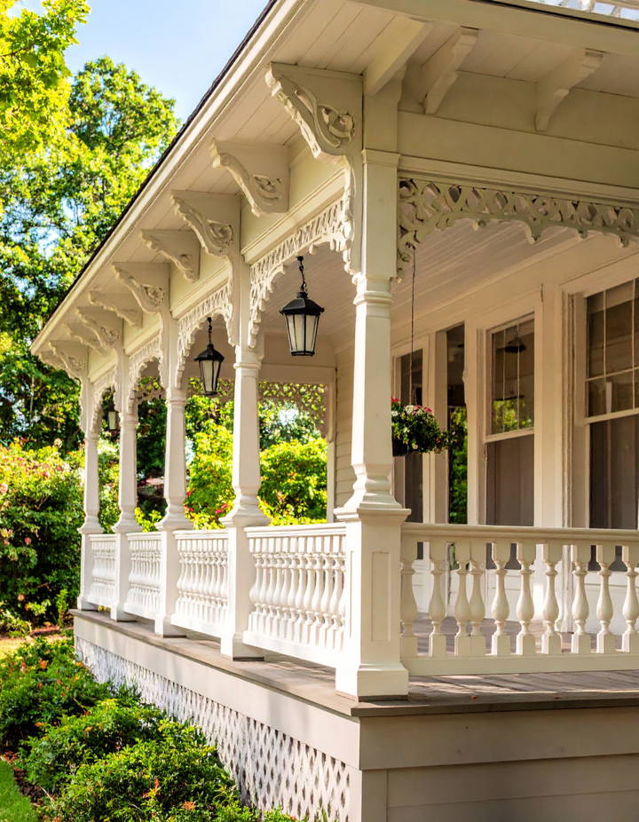 Install an Overhang for Added Protection Victorian Porch Ideas