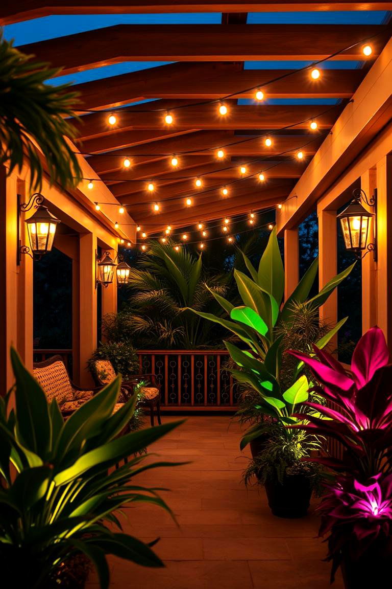 Installing Ambient Lighting - 25 Lanai Porch Ideas