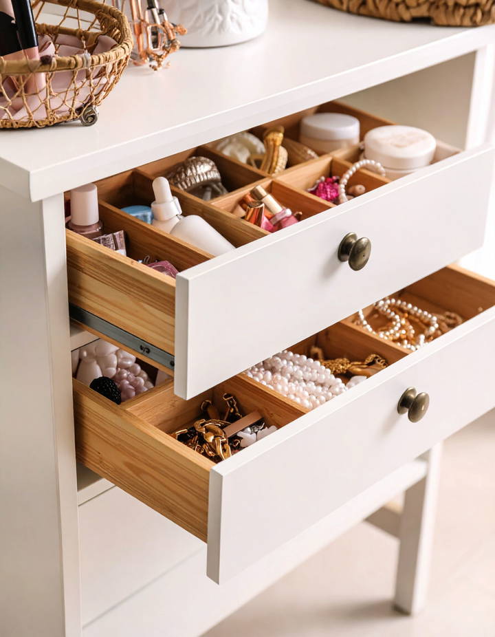 Installing Drawer Dividers and Organizers for Small Items Vanity Room Ideas