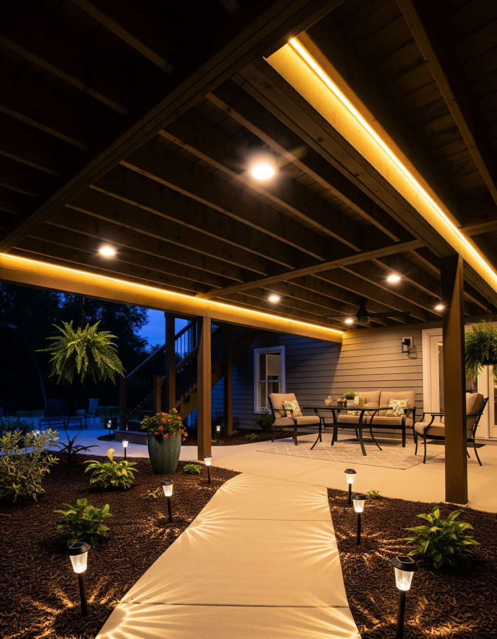 Installing Under Deck Lighting Solutions Under Deck Landscaping Ideas
