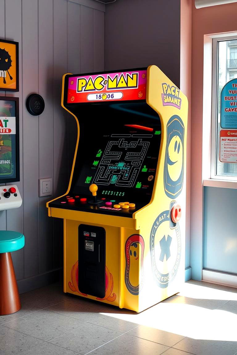 Installing a Classic Arcade Machine - 25 Man Cave Ideas
