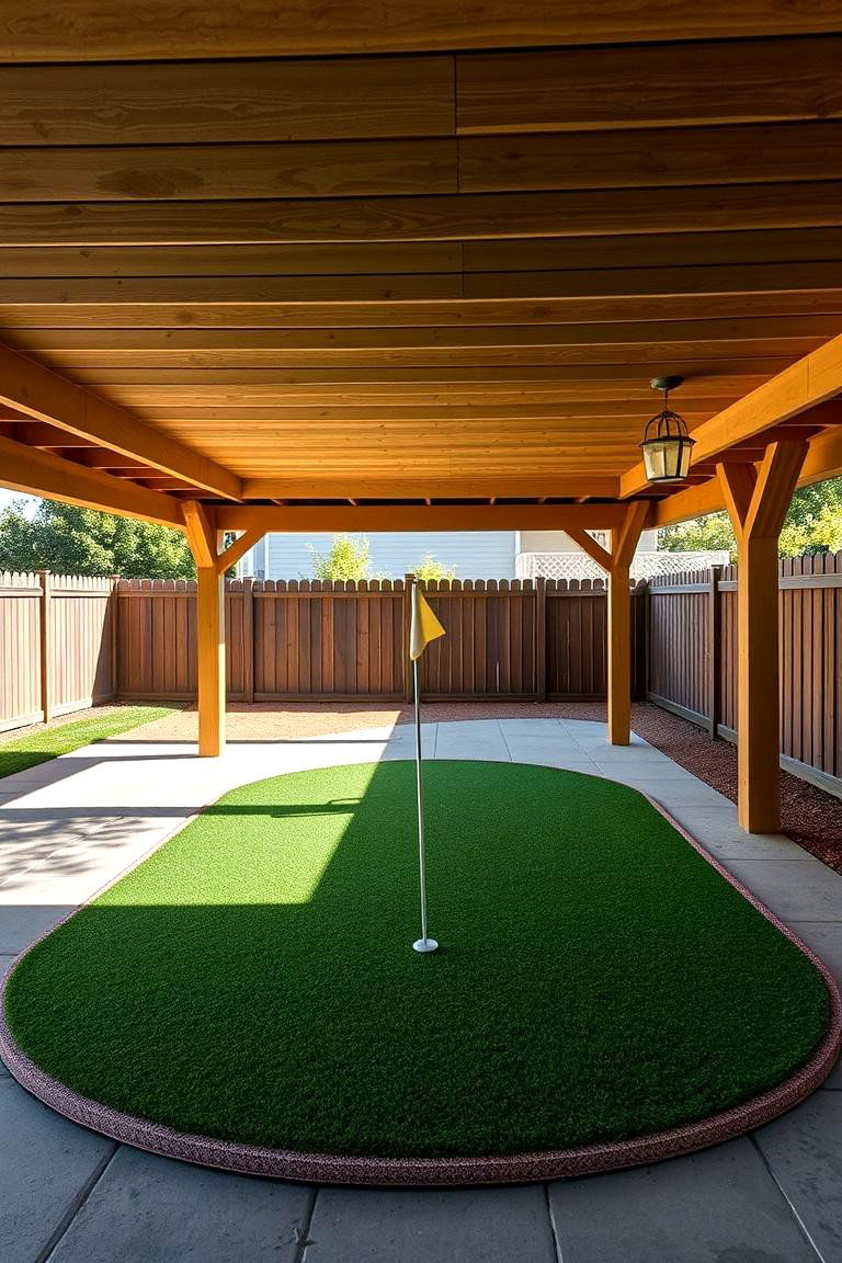 Installing a Small Putting Green - 25 Under Deck Landscaping Ideas