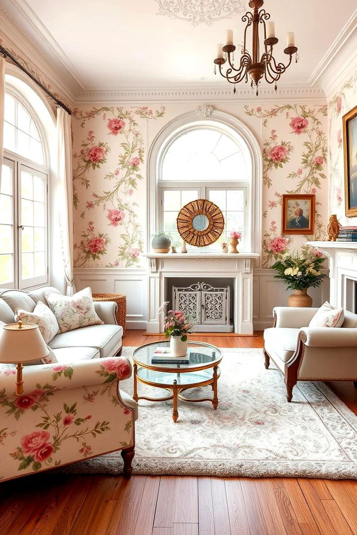 Integrate Floral Patterns - 25 Victorian Living Room Ideas