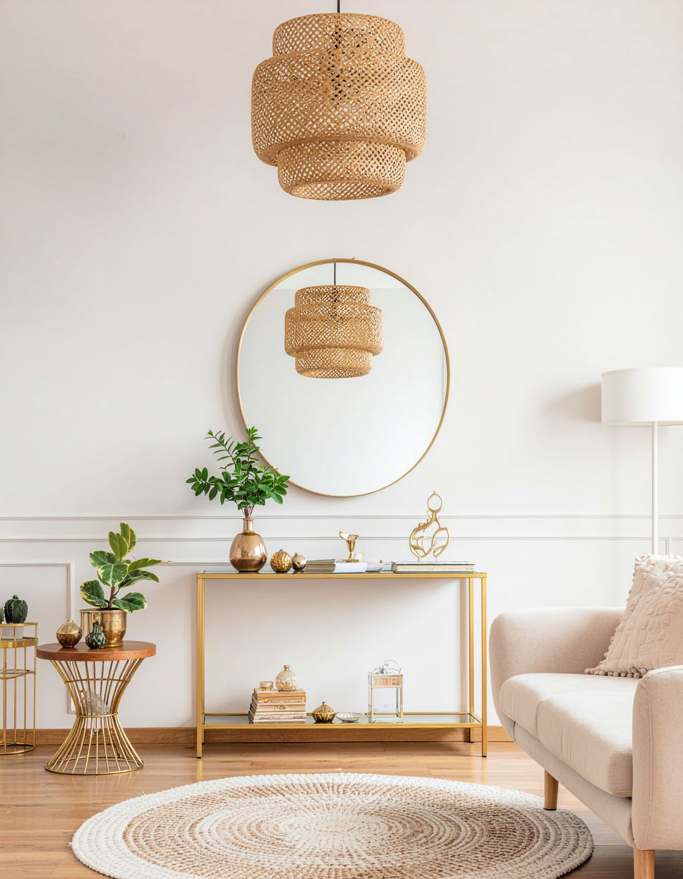 Integrate Metallic Accents for a Touch of Glamour Transitional Interior Design Ideas