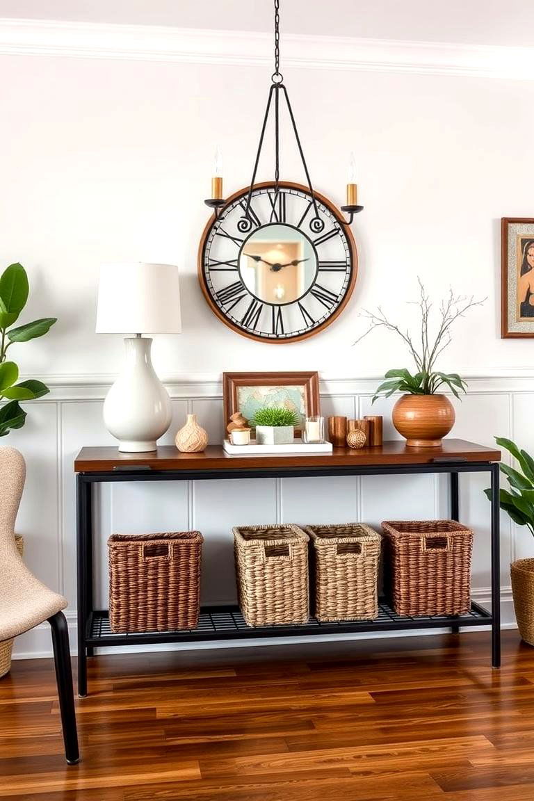 Integrate a Console Table for Practicality and Style - 25 masculine dining room ideas