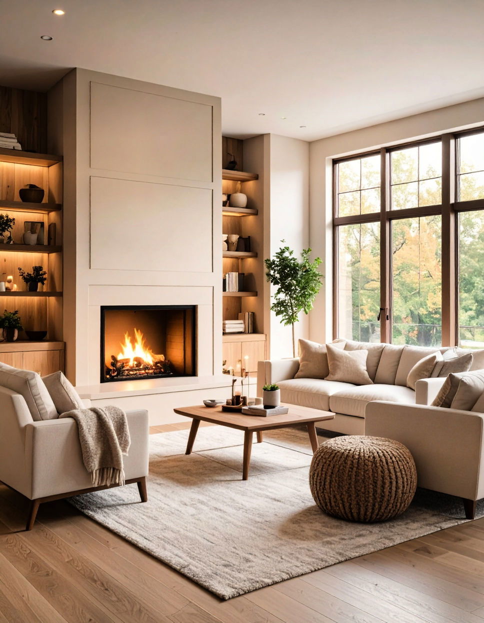 Integrated Seating Nook for Cozy Comfort