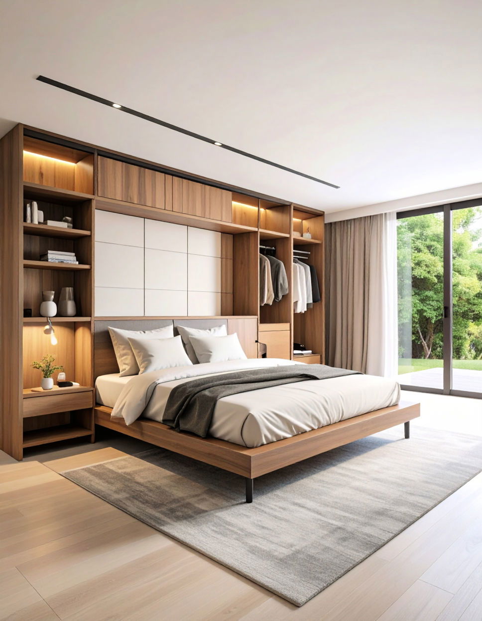Integrated Wardrobe and Bed Frame Design