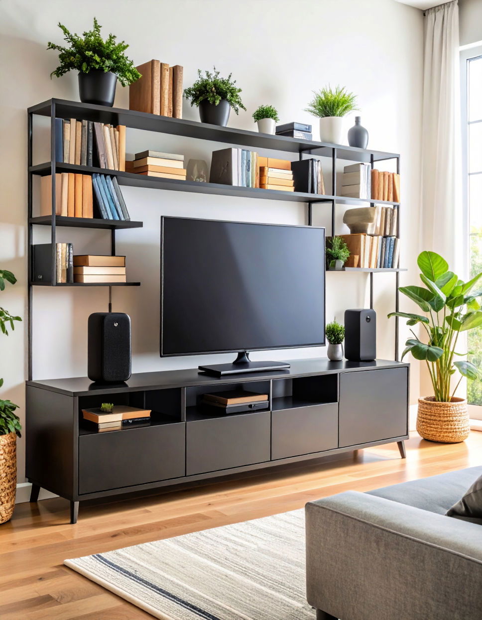 Integrating Smart Home Devices Seamlessly Tv Console Decor Ideas