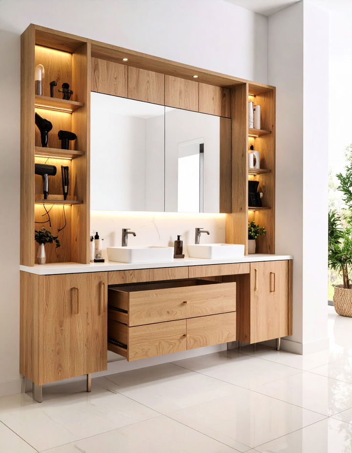 Integrating Smart Storage Solutions for Hair Tools Vanity Room Ideas