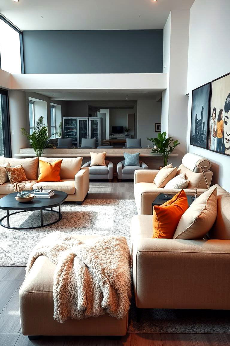 Integrating a Comfortable Lounge Section - 25 Man Cave Ideas