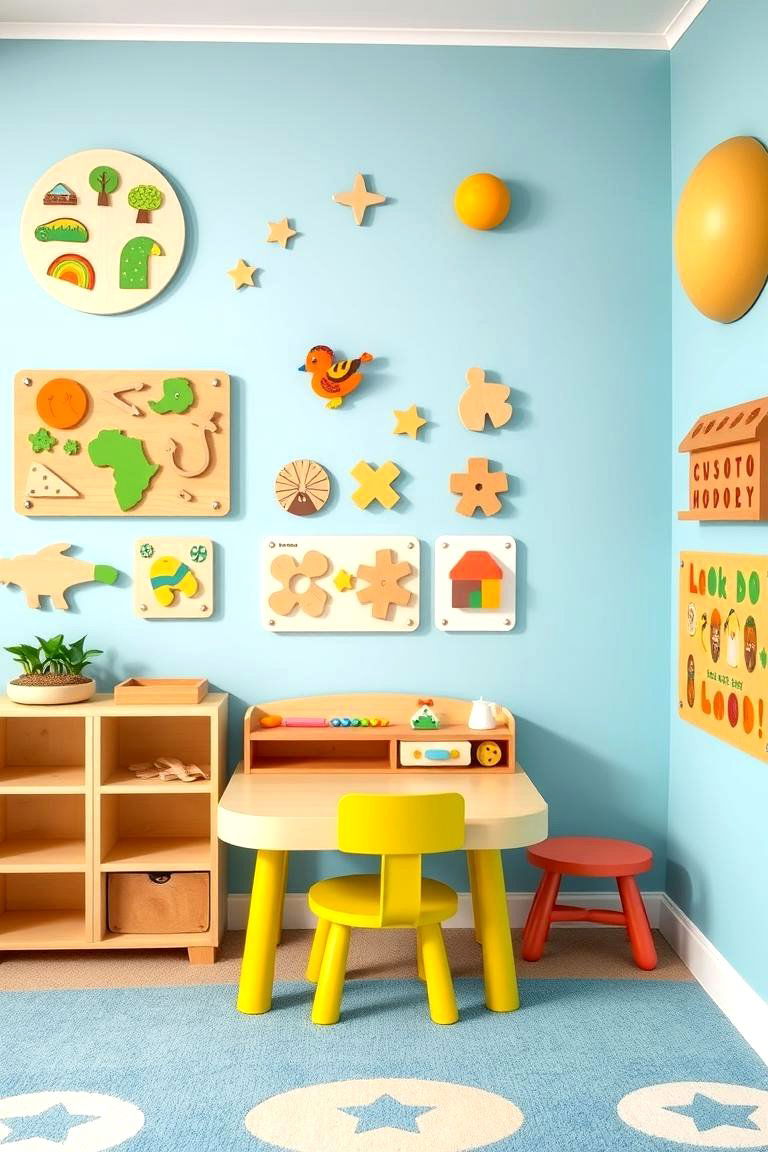 Interactive Wall Toys for Learning and Play - 25 Toddler Room Ideas