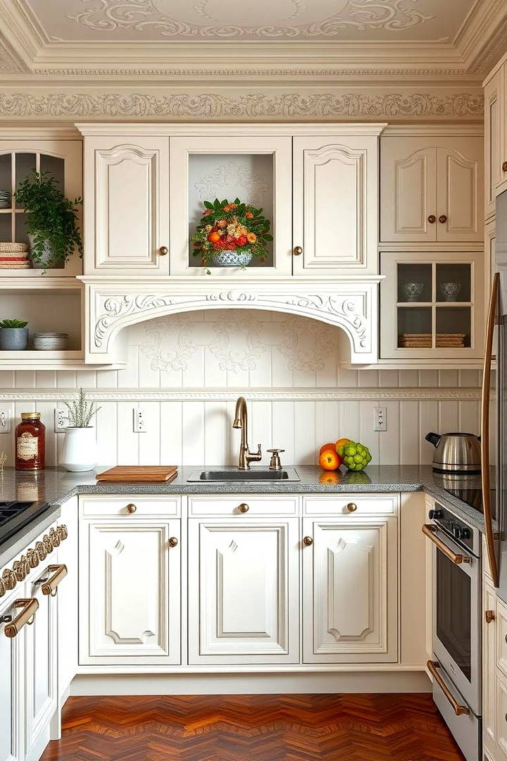 Intricate Wainscoting for Elegance - 25 Victorian Kitchen Ideas