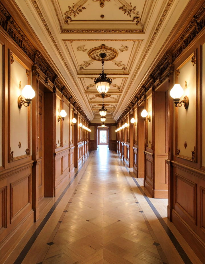 Intricate Wall Panels Victorian Hallway Ideas