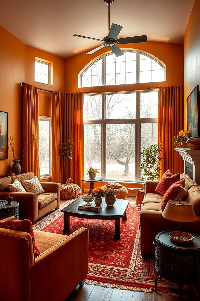 Introduce Autumn Inspired Colors - 25 Fall Living Room Ideas