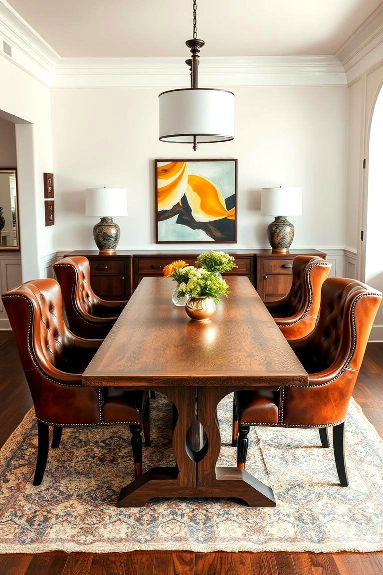 Introduce Statement Chairs for Visual Impact - 25 masculine dining room ideas