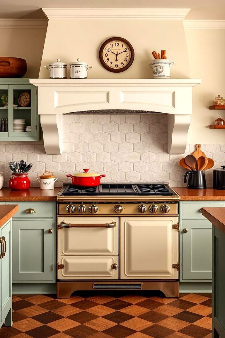 Invest in a Vintage Style Range - 25 Tudor Kitchen Ideas