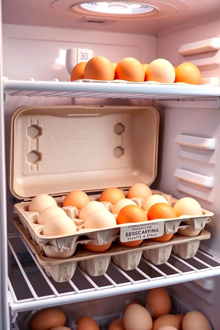 Keep Eggs in Their Original Carton - 25 Fridge Organization Ideas