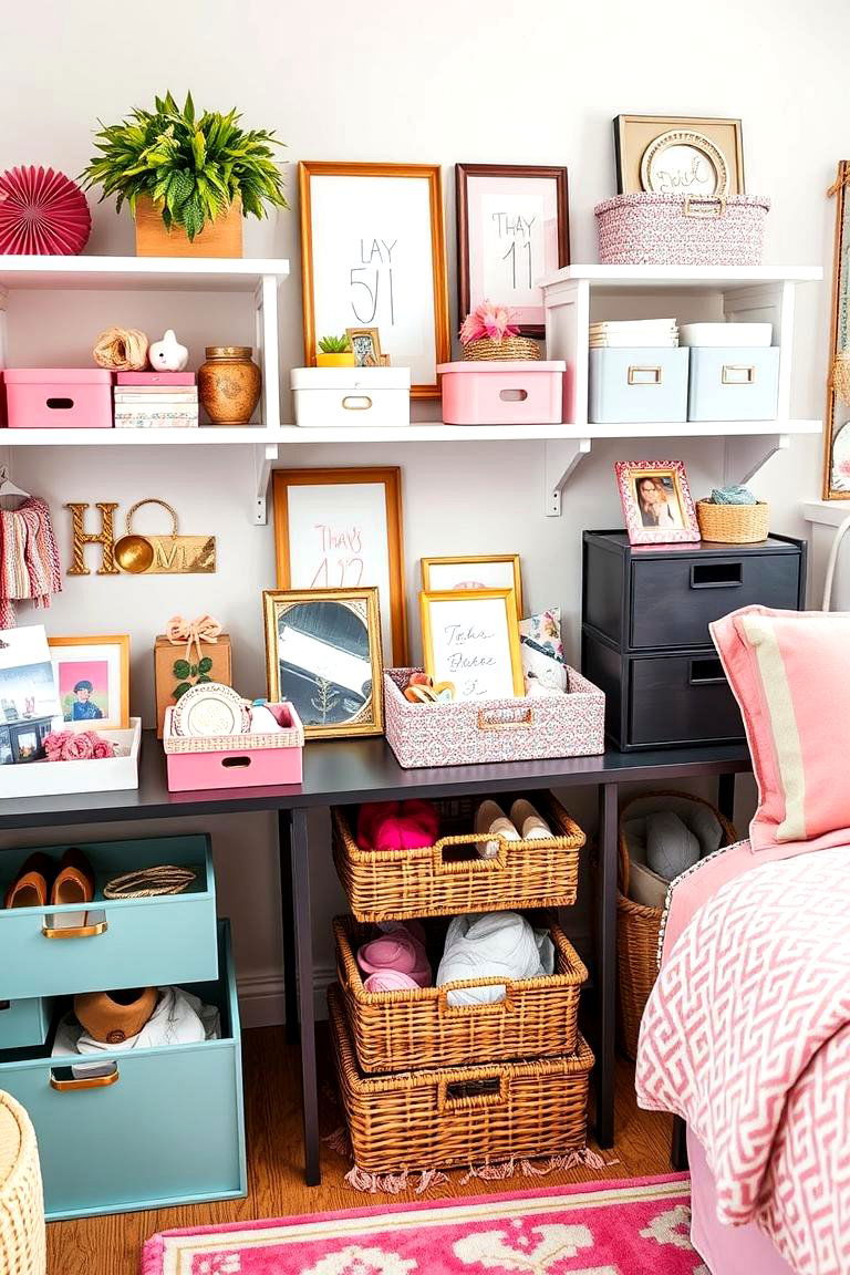 Keep Personal Items Organized - 25 Clean Girl Room Ideas