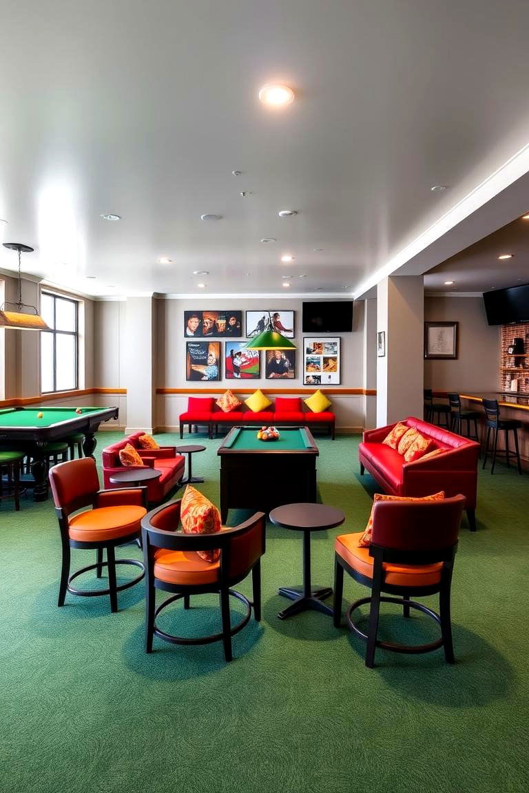 Keep Seating Close But Out of the Way - 25 Pool Table Room Ideas