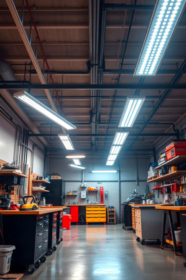 LED Shop Lights for Efficiency and Brightness - 25 Garage Lighting Ideas