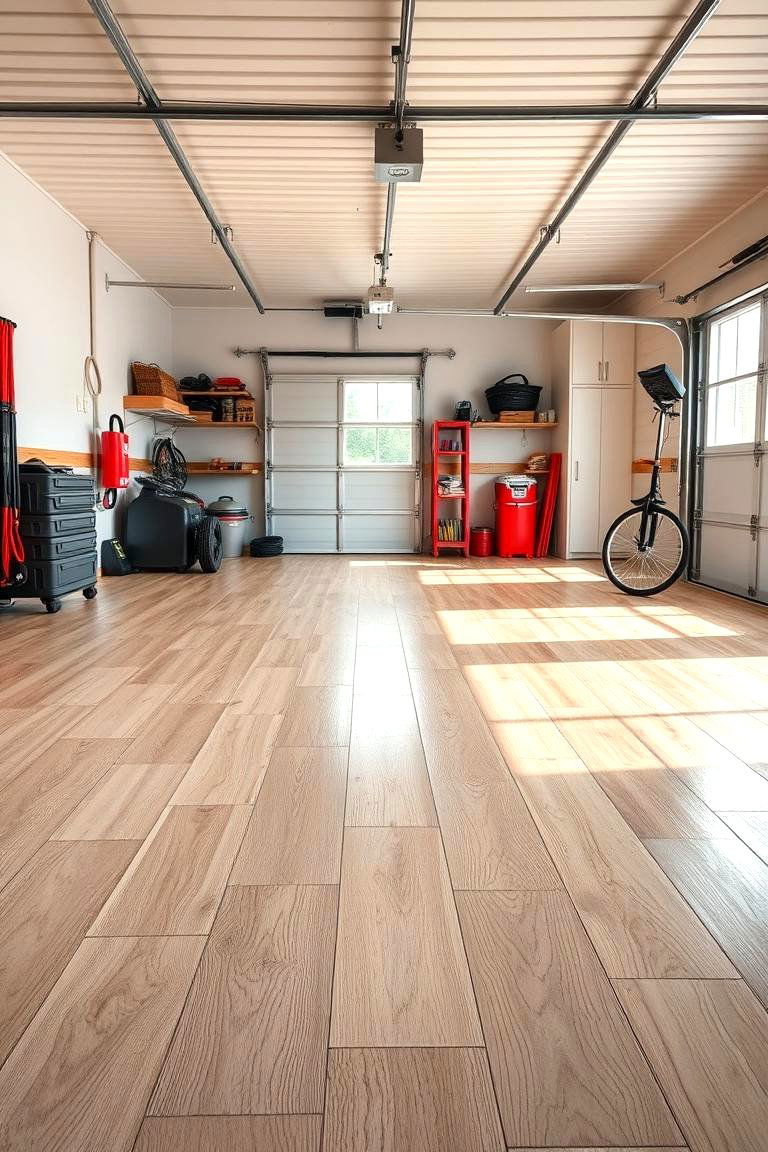 Laminate Flooring for a Stylish Affordable Option - 25 Garage Flooring Ideas