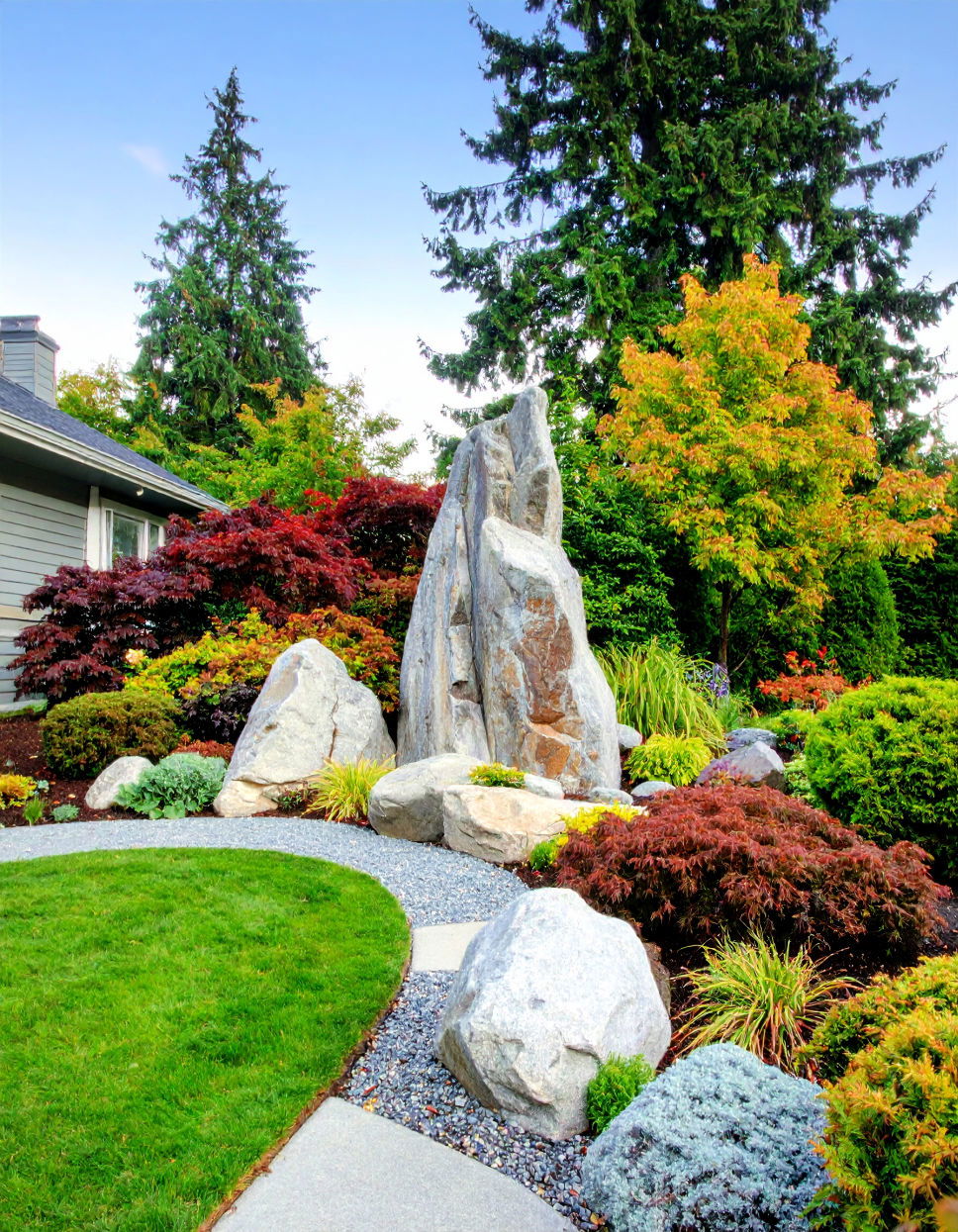 Landscaping with Sculptural Rock Formations
