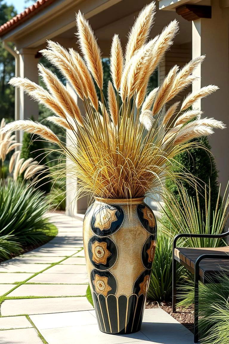 Large Decorative Vase for Bold Impact - 25 Garden Focal Point Ideas