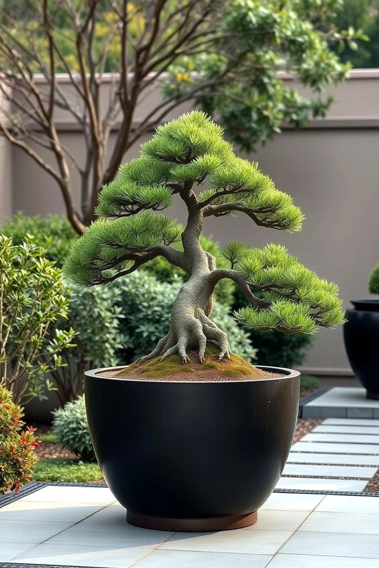 Large Potted Bonsai Tree - 25 Garden Centerpiece Ideas