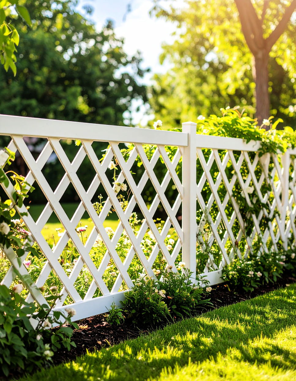 Lattice Fence for an Elegant Touch Corner Fence Ideas