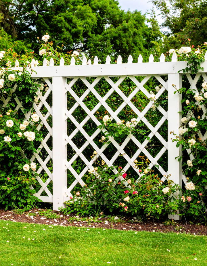 Lattice Work for a Decorative Touch Victorian Front Garden Ideas