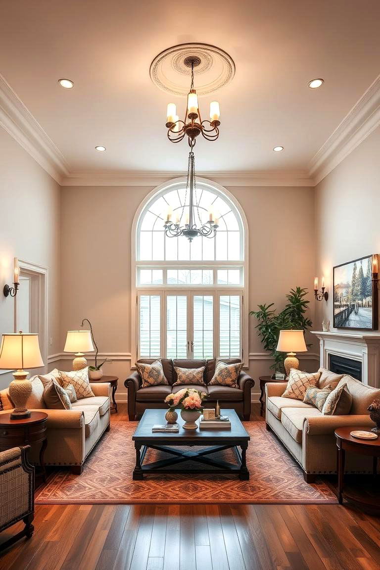 Layered Lighting for Versatility - 25 Traditional Living Room Ideas