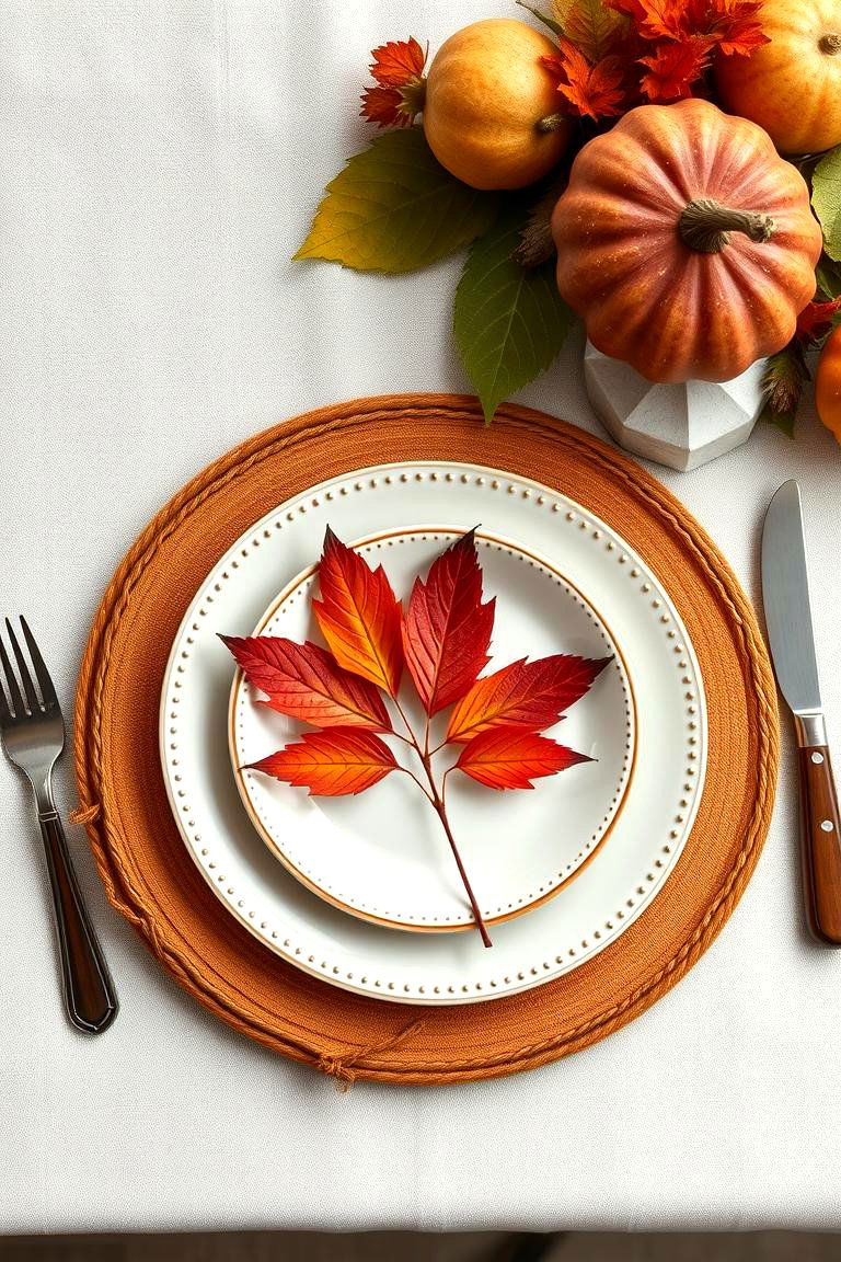 Layered Table Settings - 25 Fall Table Decor Ideas