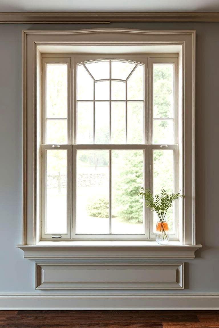 Layered Window Trim for Depth - 25 Farmhouse Interior Window Trim Ideas