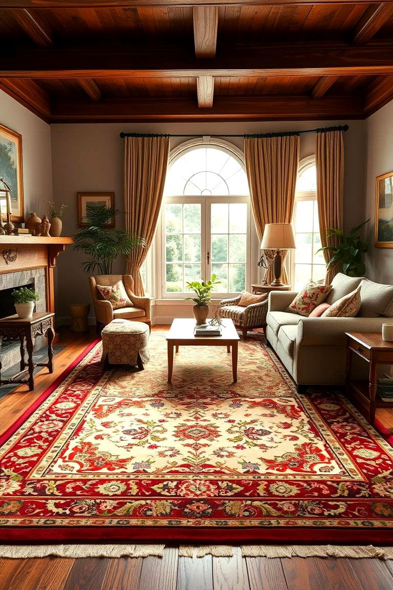 Layering Rugs for Cozy Comfort - 25 Traditional Living Room Ideas