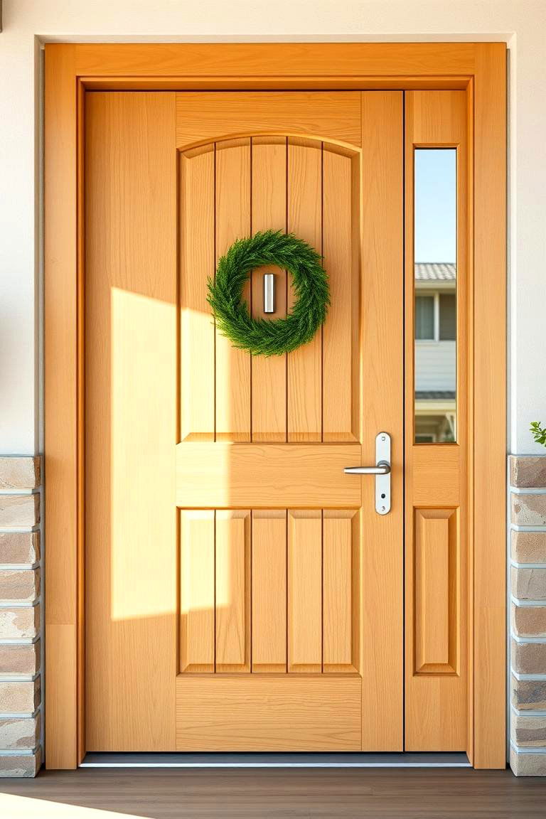 Light Oak Stains for Bright and Welcoming Entryways - 25 Stained Front Door Ideas