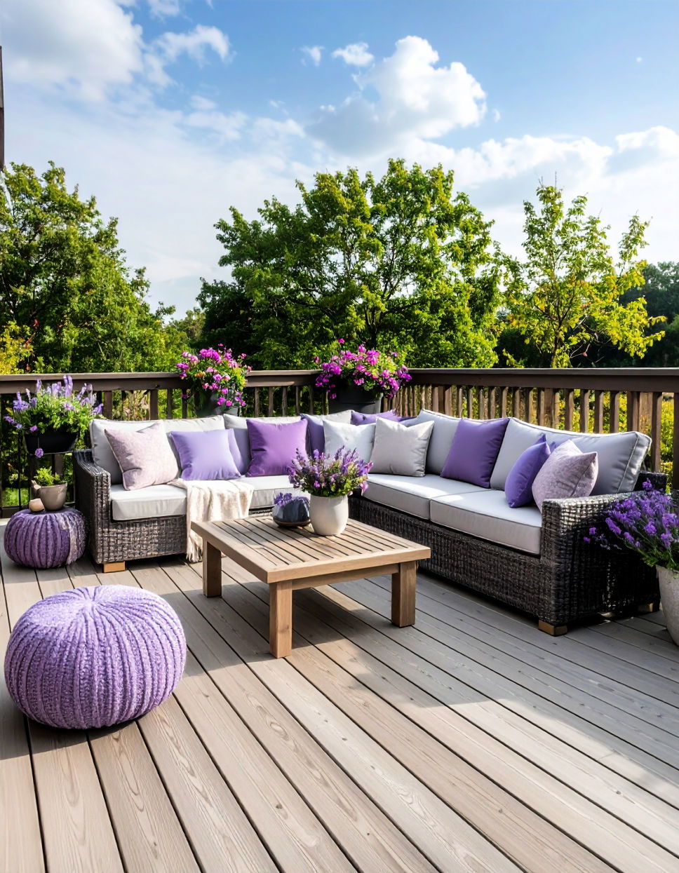 Light Purple and Gray Two Tone Deck Color Schemes
