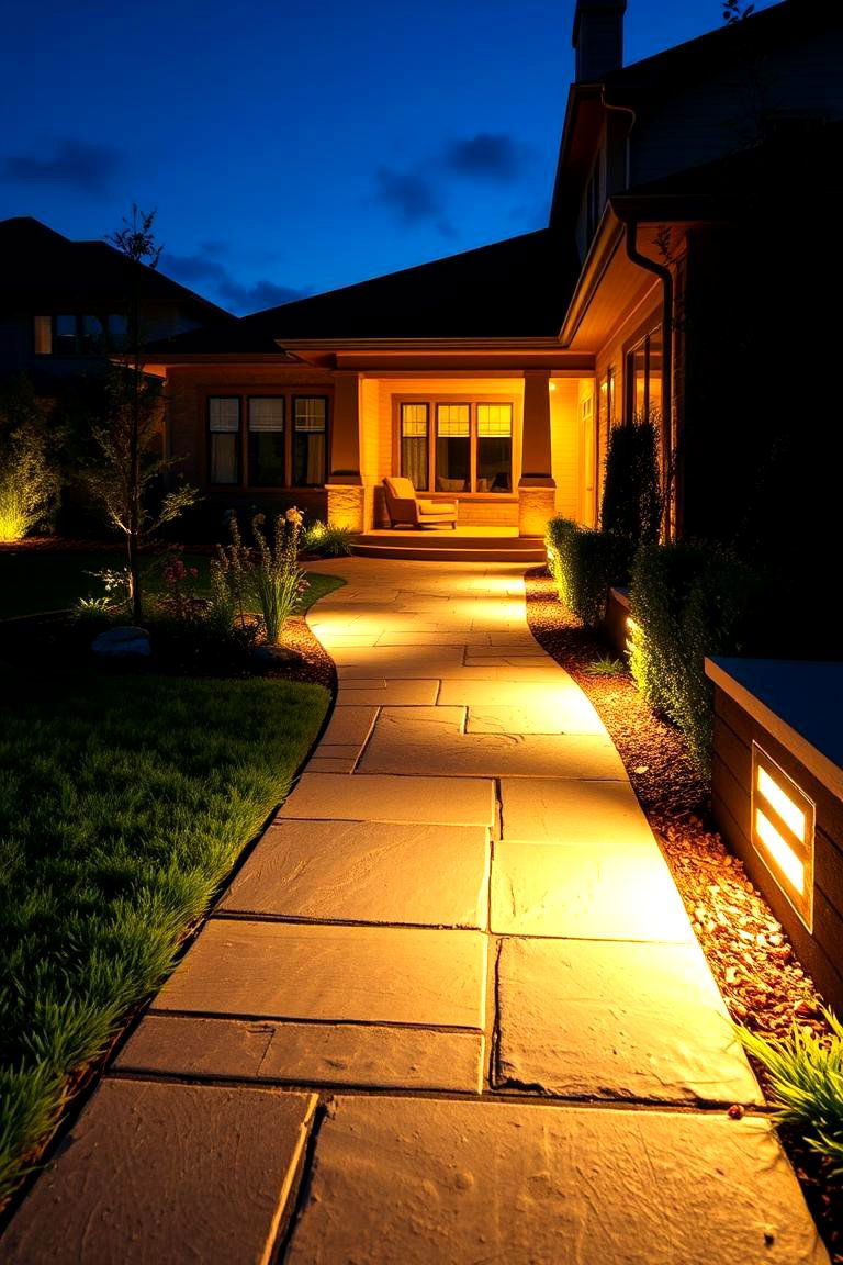 Lighted Walkways for a Dramatic Effect - 25 Front Walkway Ideas