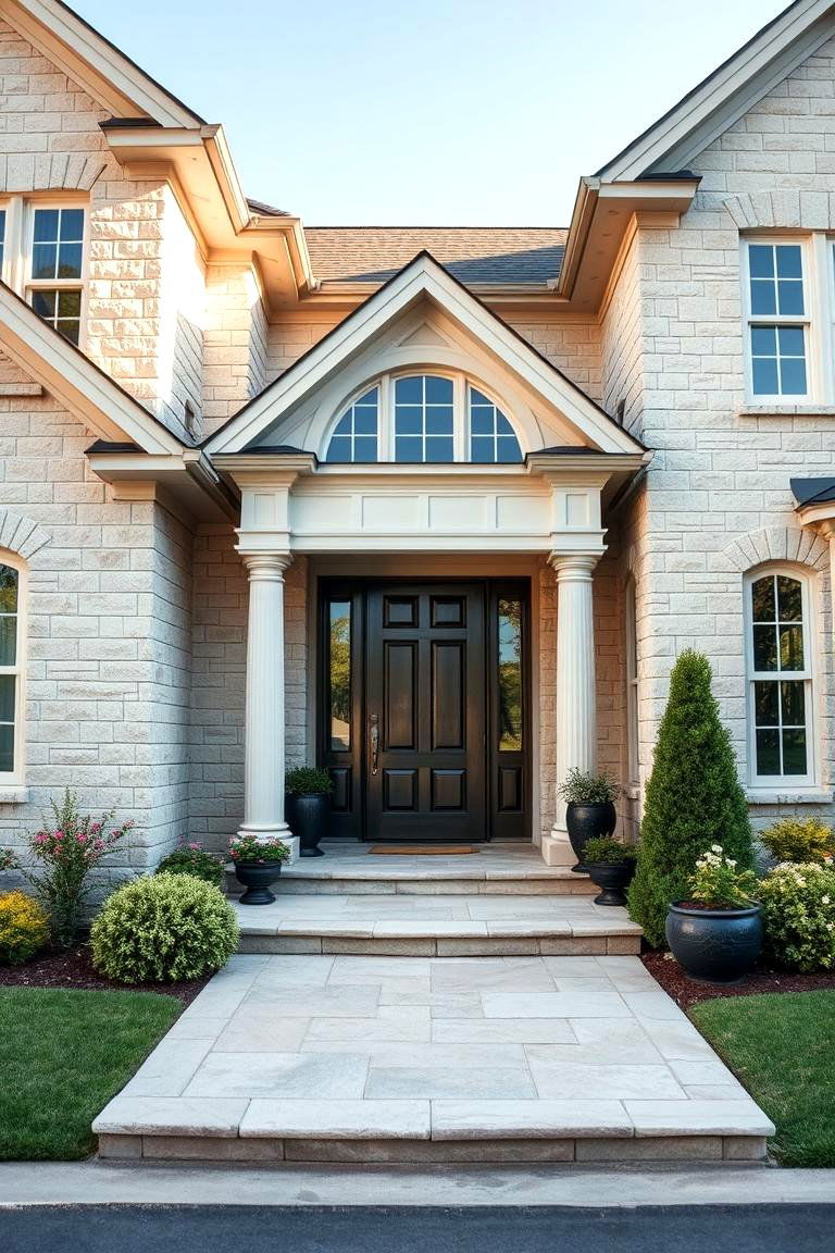 Limestone for a Classic Elegant Finish - 25 Types of Exterior House Stone