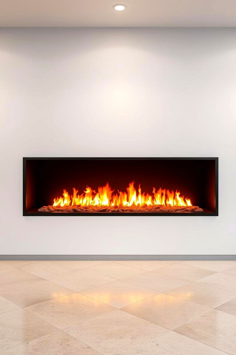 Linear Fireplace - 25 Fireplace Built-in Ideas