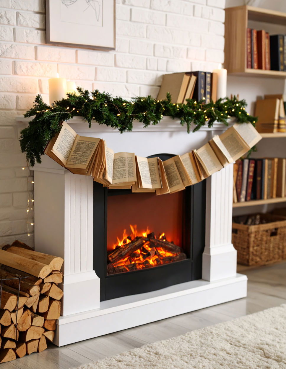 Literary Themed Book Page Garland