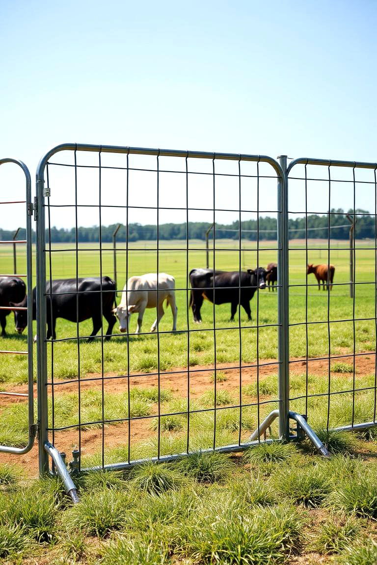 Livestock Panels for Mobile Fencing - 25 Farm Fence Ideas