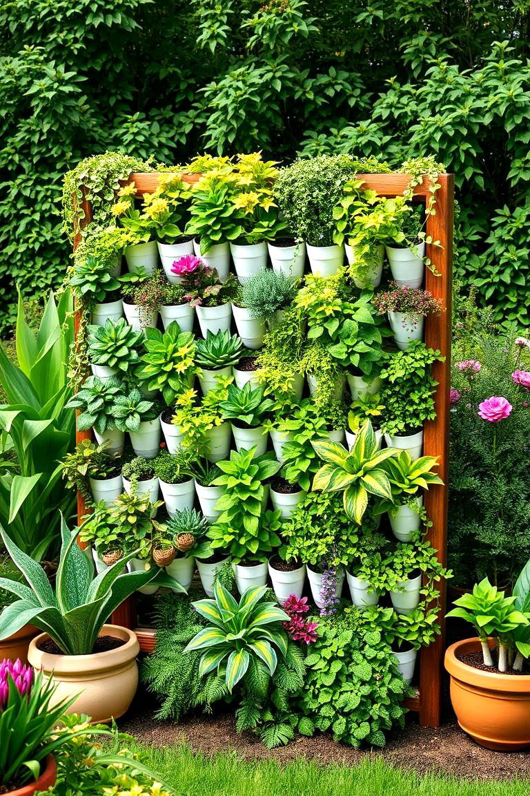 Living Plant Wall - 25 Garden Centerpiece Ideas