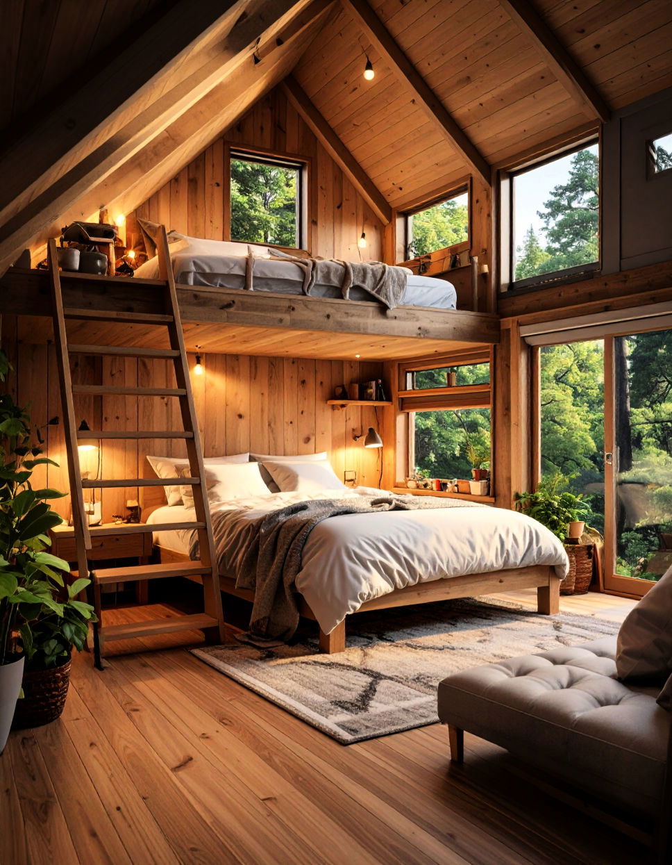 Lofted Sleeping Areas for Privacy and Space Tiny House Design Ideas