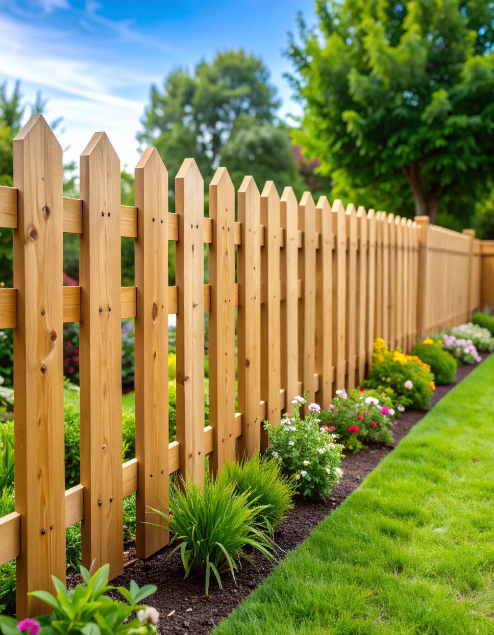 Low Cedar Fence for Garden Borders