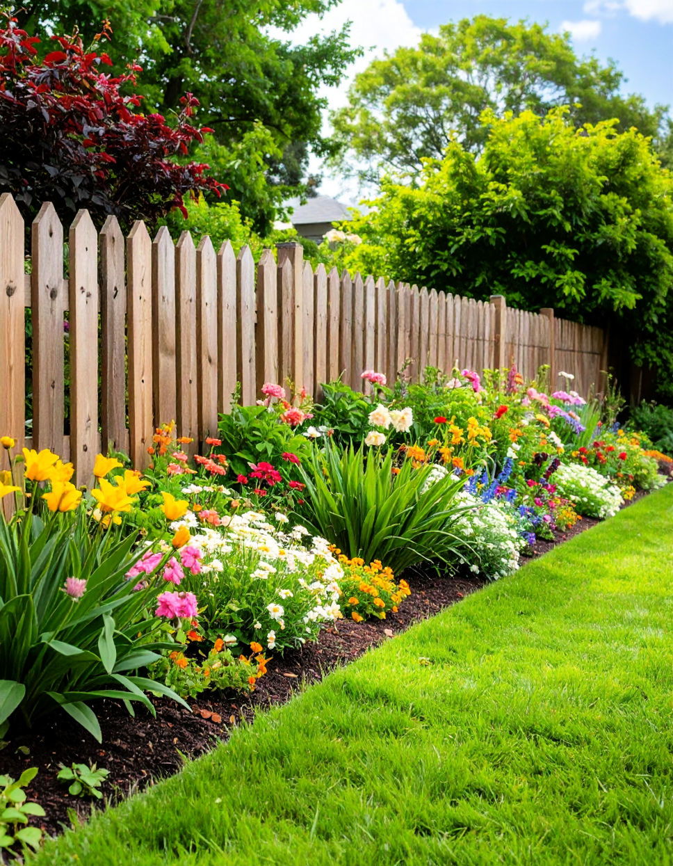 Low Split Rail Fence for Garden Borders