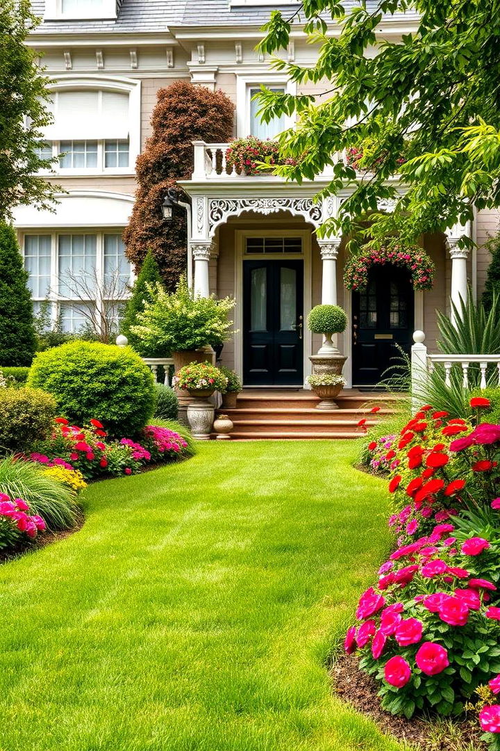 Lush Green Lawn for a Fresh Foundation - 25 Victorian Front Garden Ideas