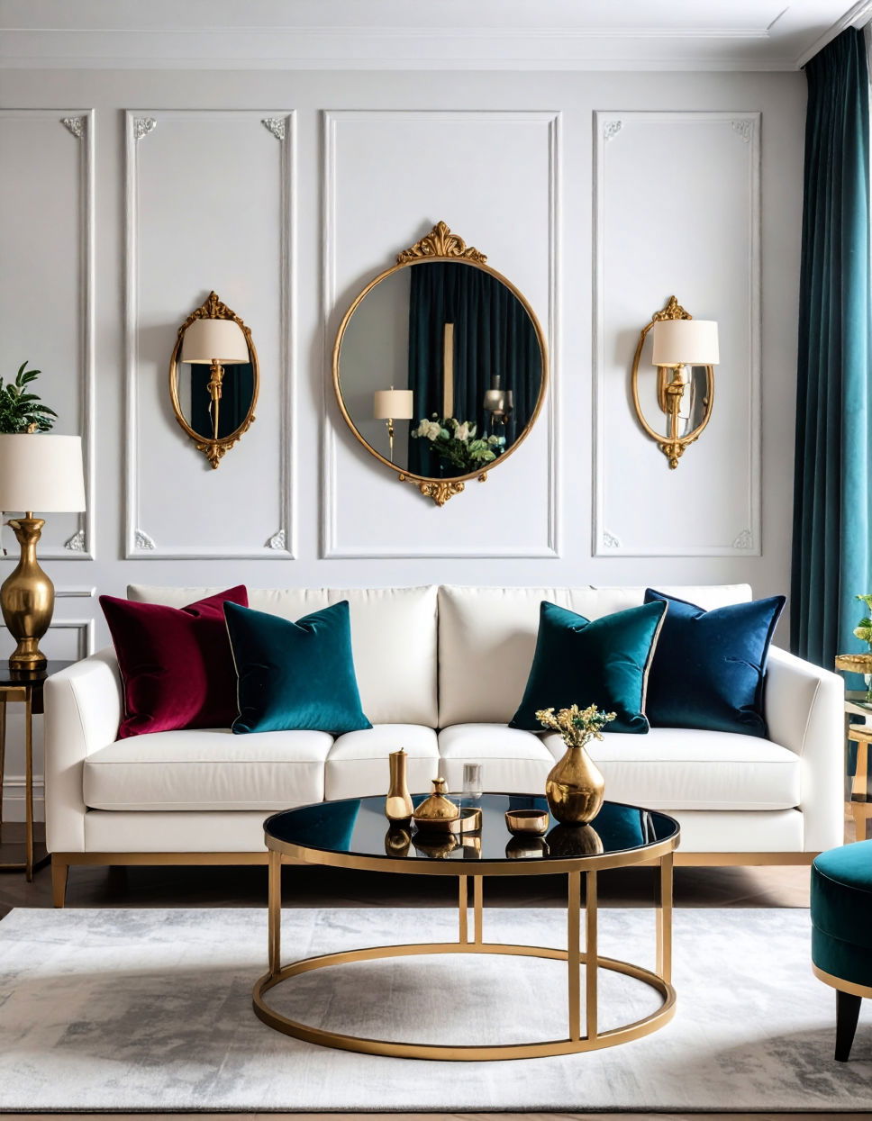 Luxe Velvet and Gold Accents