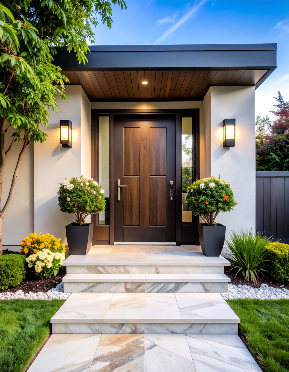 Luxurious Entry with Marble Accents